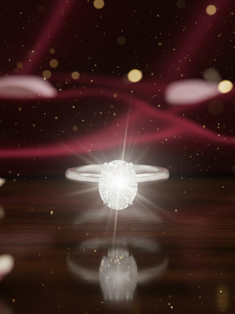 Solitaire Diamant de synthèse 0,75 ct G VS