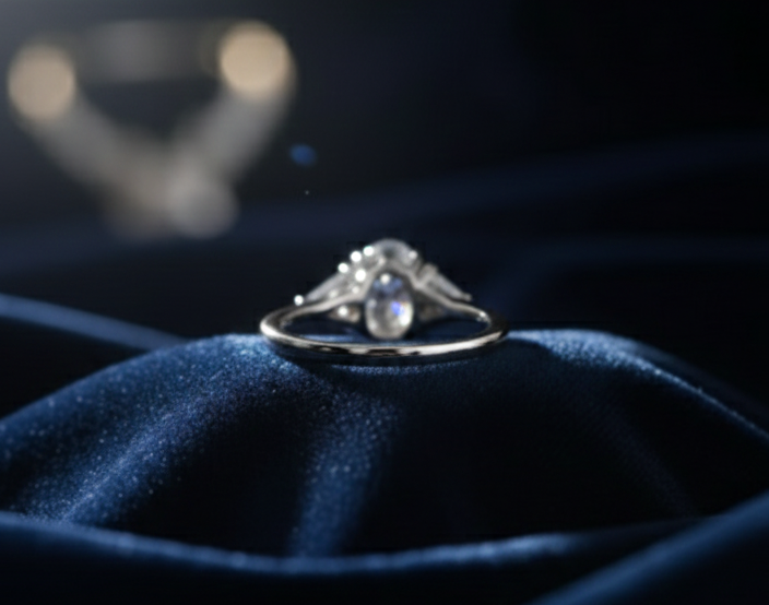 Bague diamant de synthèse 1,74 ct E VVS2