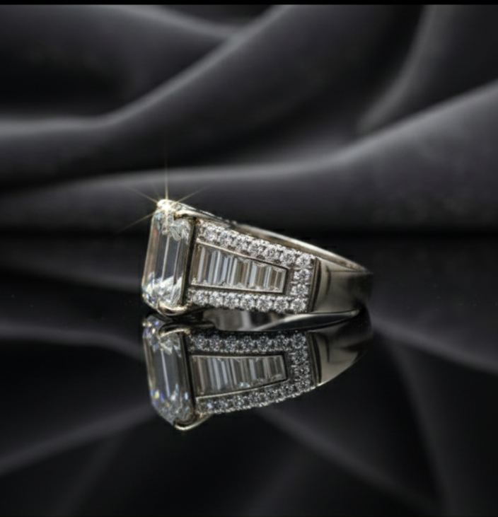 Bague diamant de synthèse 4,02 cts D VS1