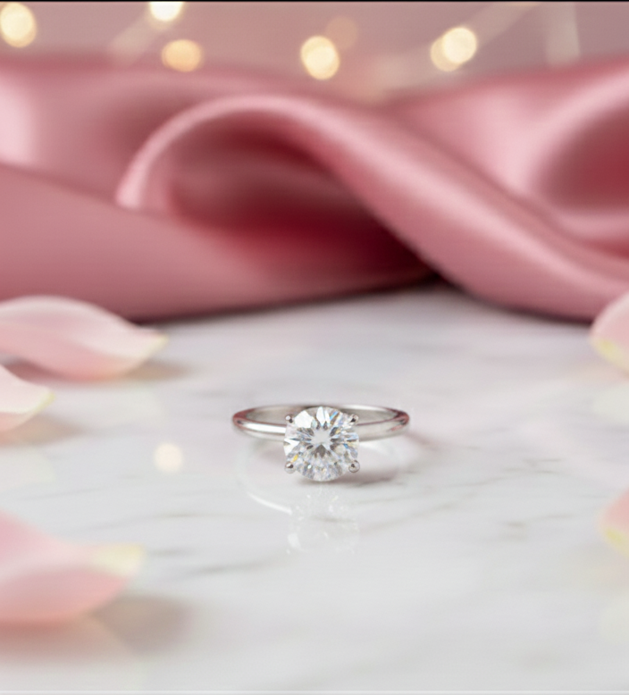 Solitaire Diamant de synthèse 0,50 ct G VS