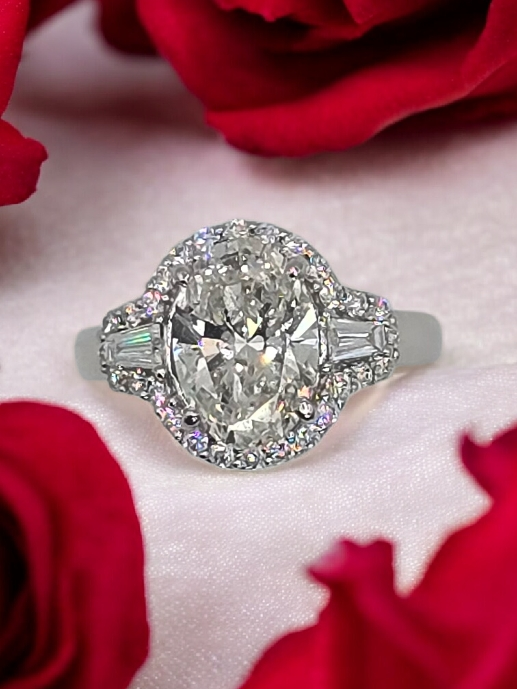 Bague diamant de synthèse 2,51 cts G VVS2