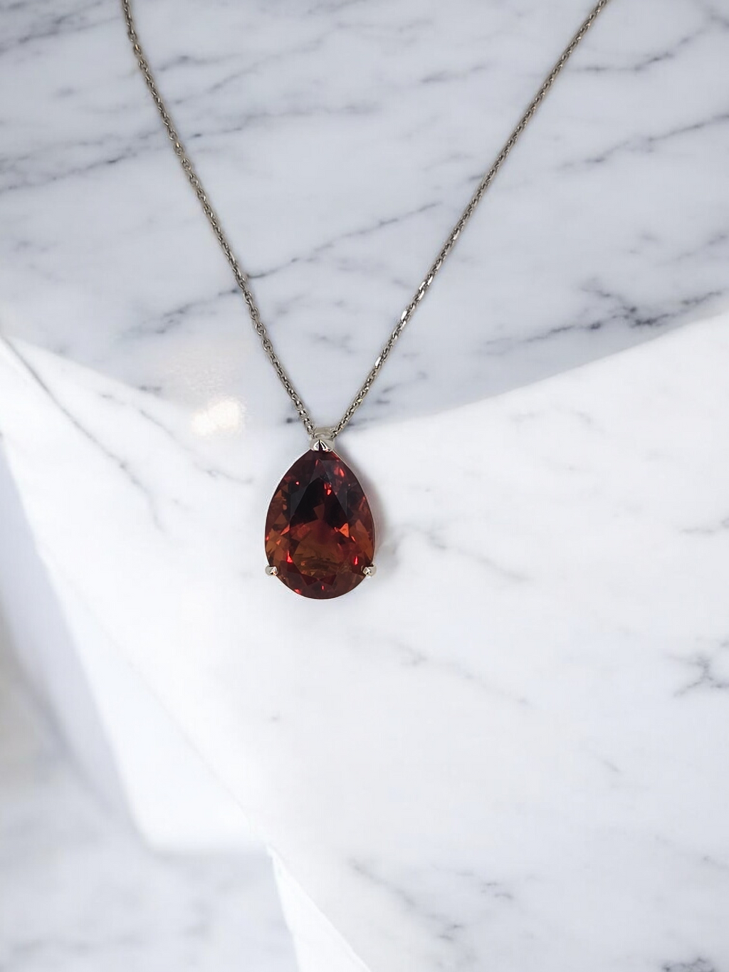 Collier Citrine orange ~ 12 cts