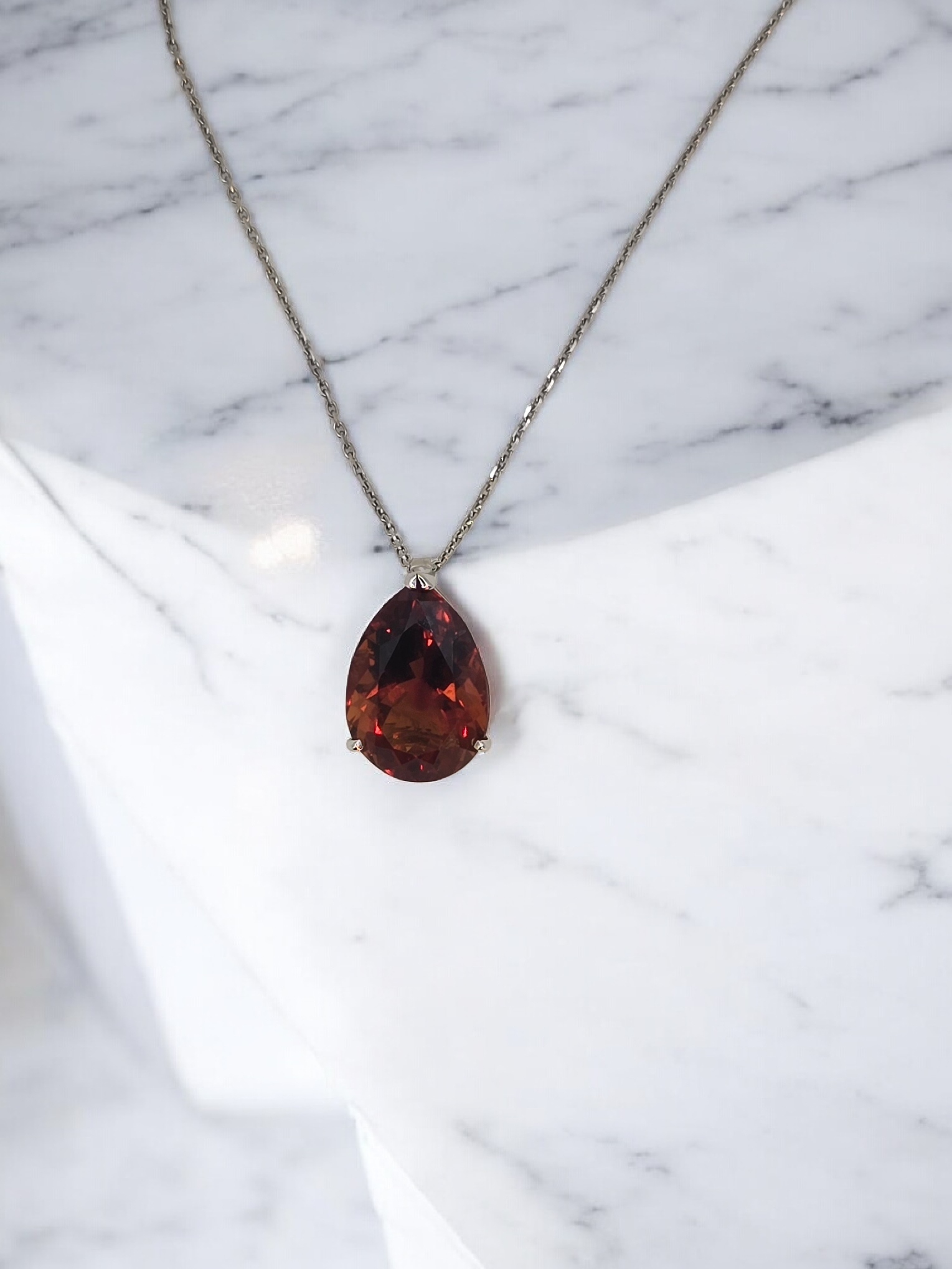 Collier Citrine orange ~ 12 cts