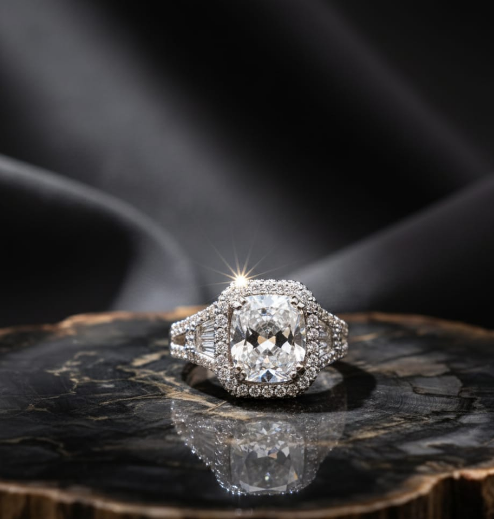 Bague diamant de synthèse 3,01 cts E VVS2