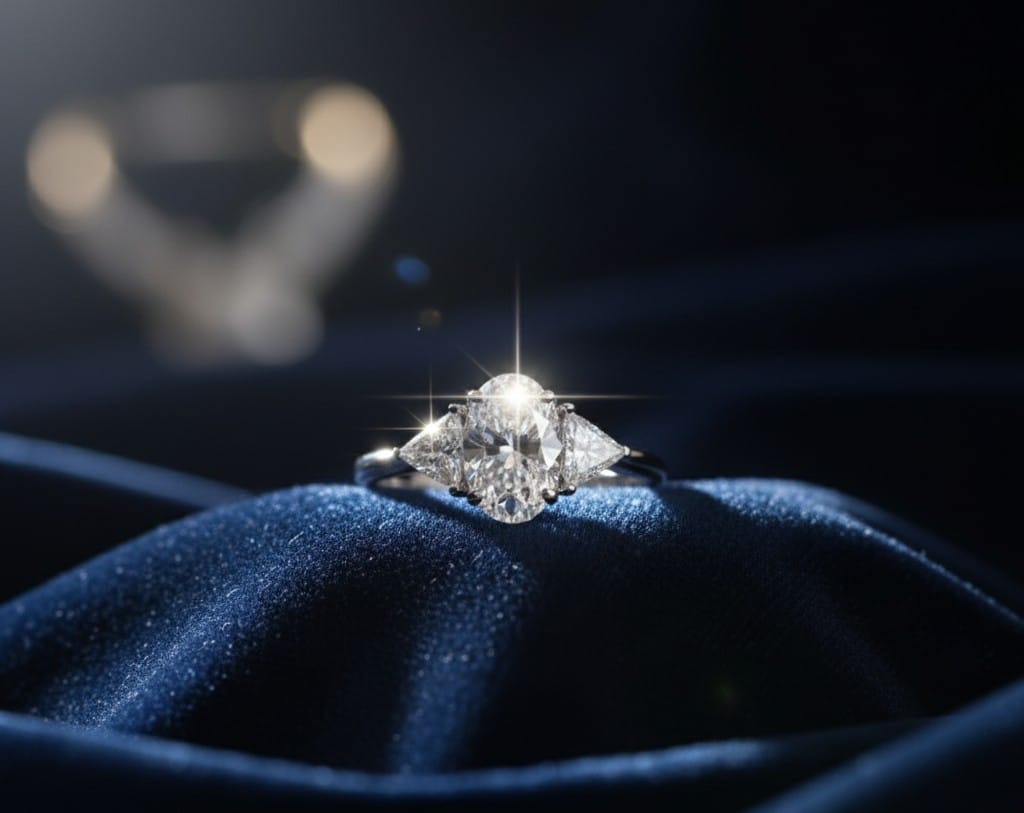 Bague diamant de synthèse 1,74 ct E VVS2