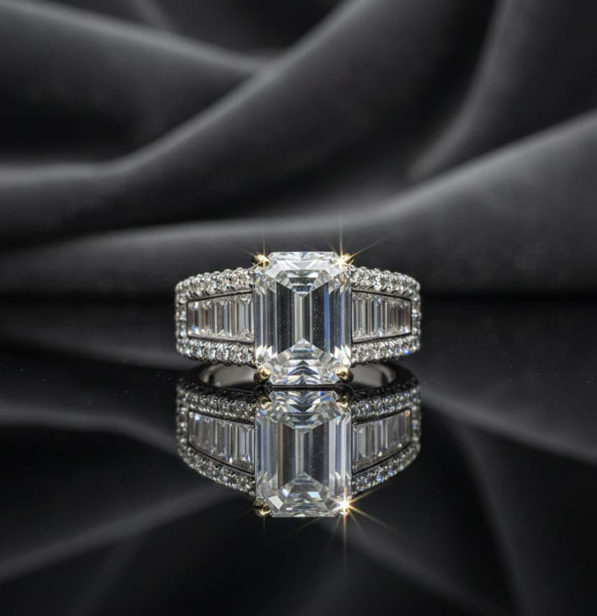 Bague diamant de synthèse 4,02 cts D VS1