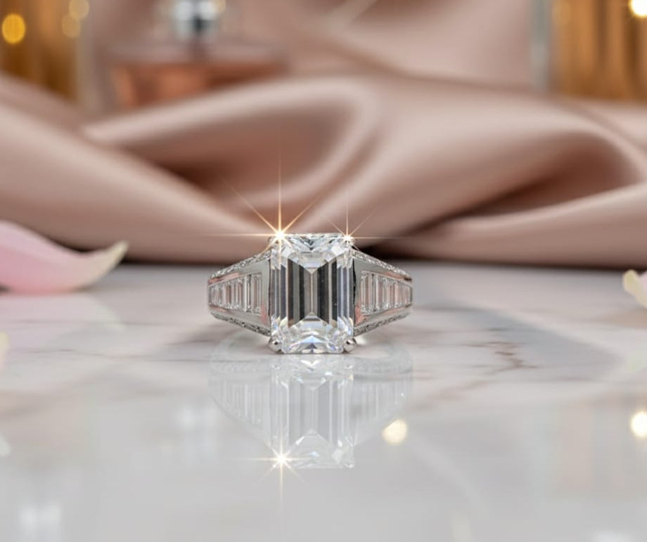 Bague diamant de synthèse 4,03 cts D VVS2