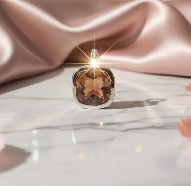 Pendentif Béryl cognac ~ 23 cts