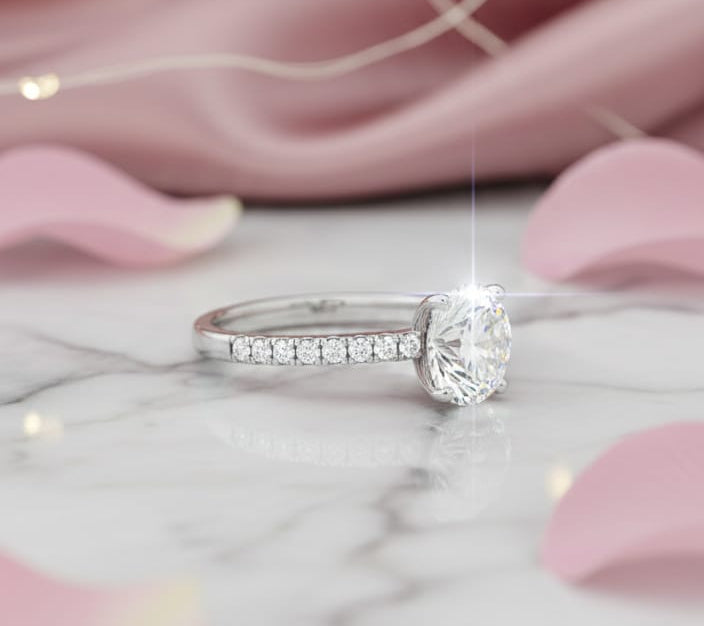 Solitaire diamant de synthèse 1 ct G VS