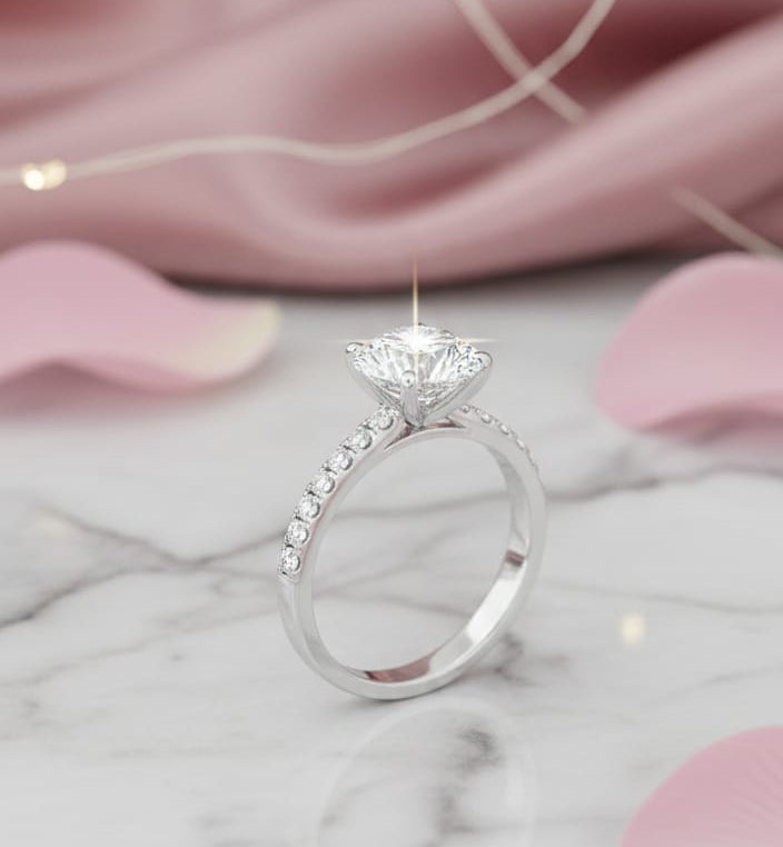 Solitaire diamant de synthèse 1 ct G VS