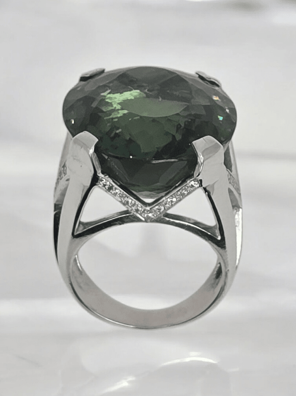 Bague Améthyste verte ~25 cts - ETHIQUE DIAMANT