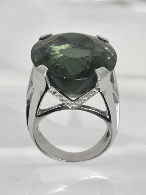 Bague Améthyste verte ~25 cts - ETHIQUE DIAMANT