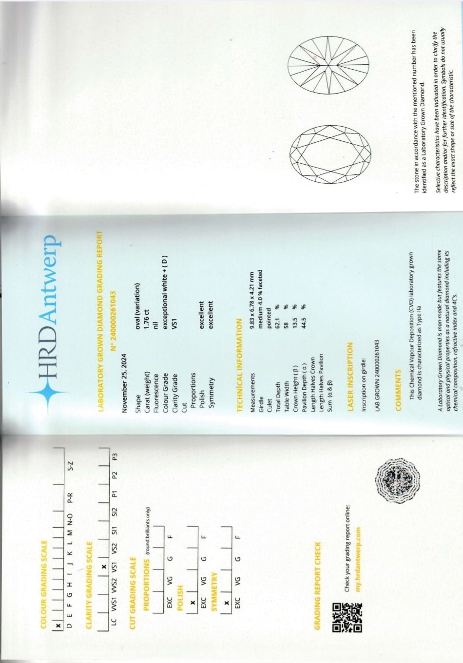 Bague diamant de synthèse 1,76 ct D VS1 - ETHIQUE DIAMANT