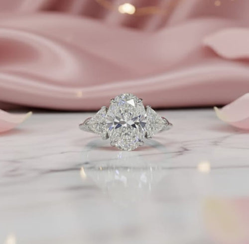 Bague diamant de synthèse 3,39 cts G VS1 - ETHIQUE DIAMANT