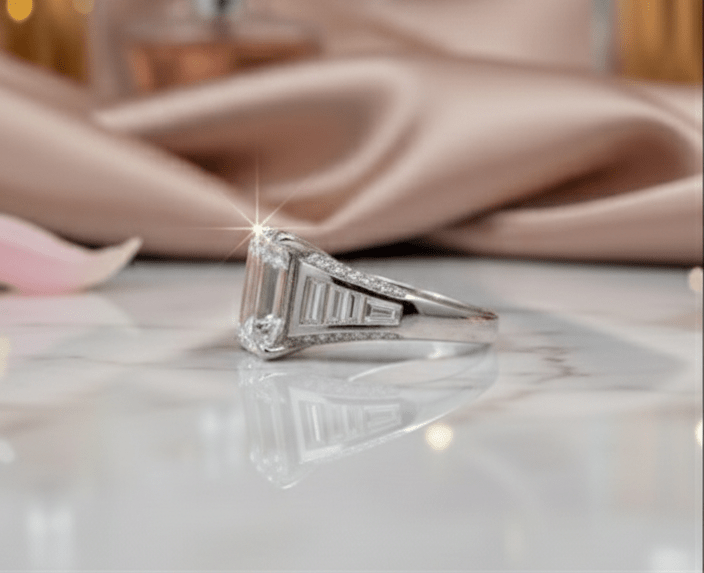 Bague diamant de synthèse 4,03 cts D VVS2 - ETHIQUE DIAMANT