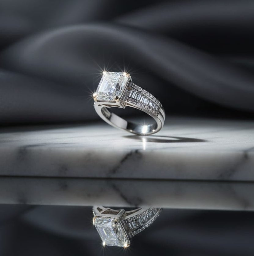 Bague diamant de synthèse 5,19 cts D VVS2 - ETHIQUE DIAMANT