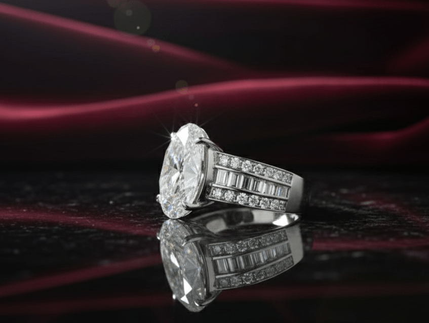 Bague diamant de synthèse 8,03 cts E VS1 - ETHIQUE DIAMANT