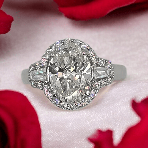 Bague or blanc diamant de synthèse 2,51 carats couleur G pureté VVS2 - ETHIQUE DIAMANT