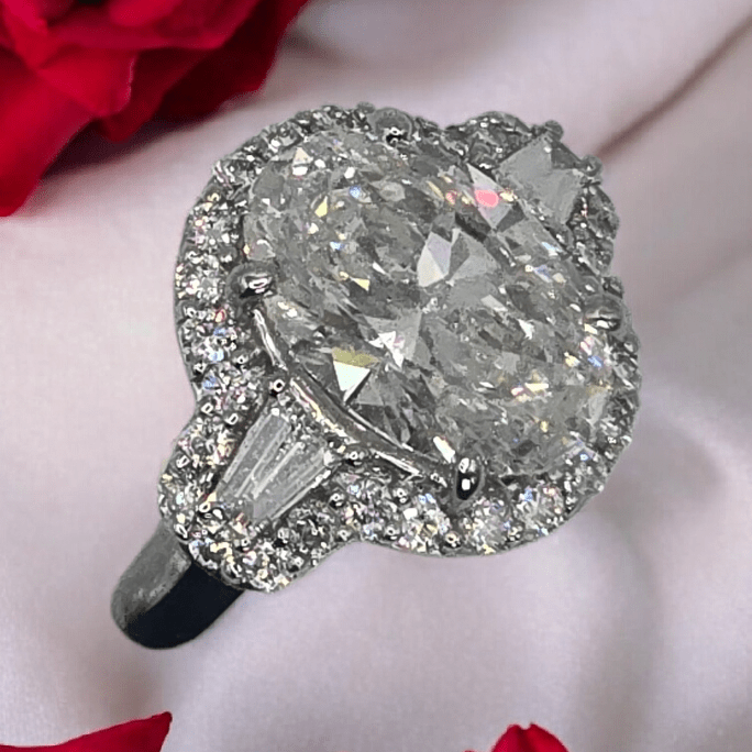 Bague or blanc diamant de synthèse 2,51 carats couleur G pureté VVS2 - ETHIQUE DIAMANT