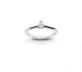 Bague or blanc diamant de synthèse taille poire 0,20 carat - ETHIQUE DIAMANT
