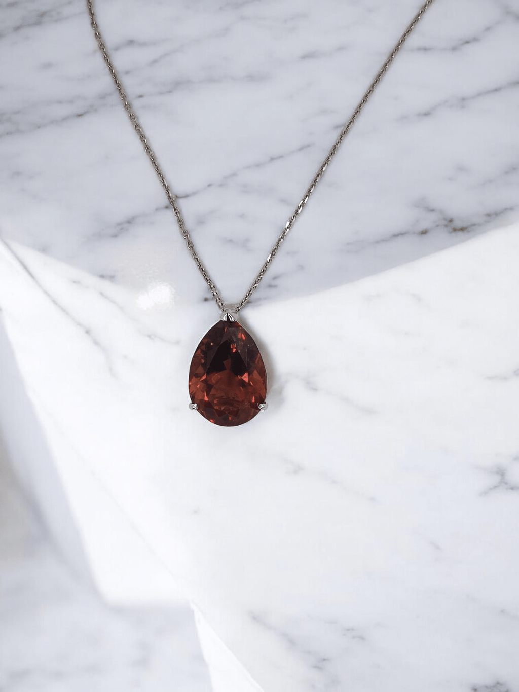 Collier Citrine orange ~ 12 cts - ETHIQUE DIAMANT