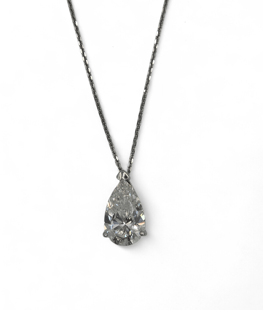 Collier Diamant de synthèse 3,77 cts G VS1 - ETHIQUE DIAMANT