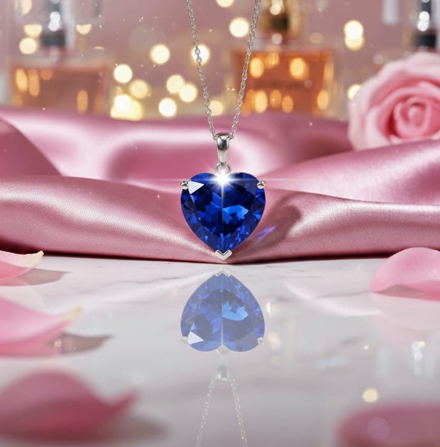 Collier Tanzanite cœur - ETHIQUE DIAMANT