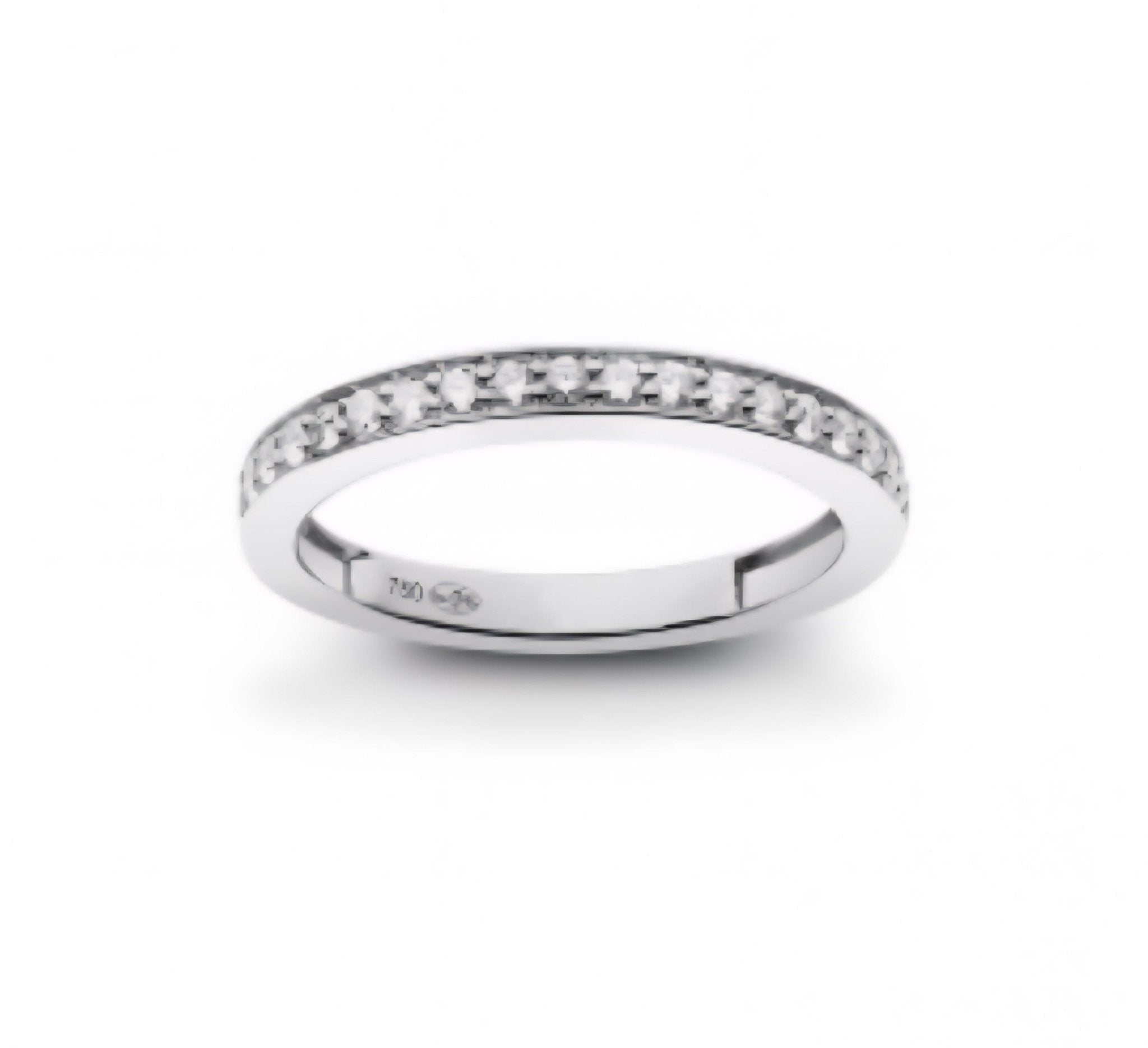 Demi alliance or blanc diamants de synthèse 0,25 carat - ETHIQUE DIAMANT