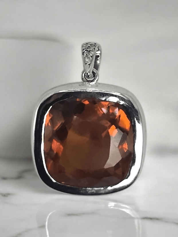 Pendentif Béryl cognac ~ 23 cts - ETHIQUE DIAMANT